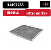 Cabin Air Filter E5945LC & 31497285 &  LAK1677 Compatible With VOLVO XC40 (536)   Tag 197.
